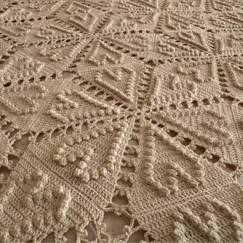 1800’s Double Crochet Queen Sized Blanket / Throw - AVAILABLE
